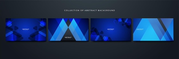 Vector modern gradient geometric blue colorful abstract design background