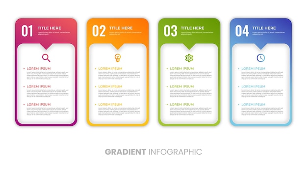 Infografica gradiente moderna