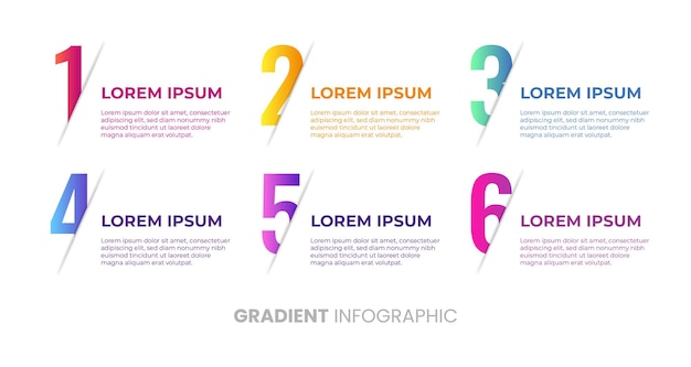 Vector modern gradient infographic