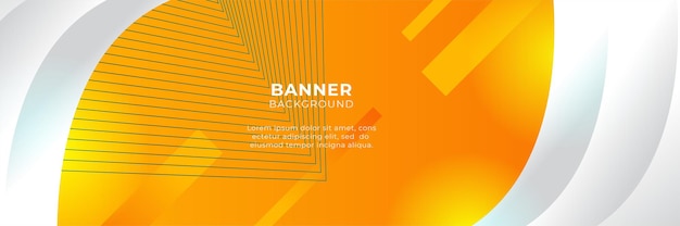 Modern gradient orange and yellow abstract banner background design template