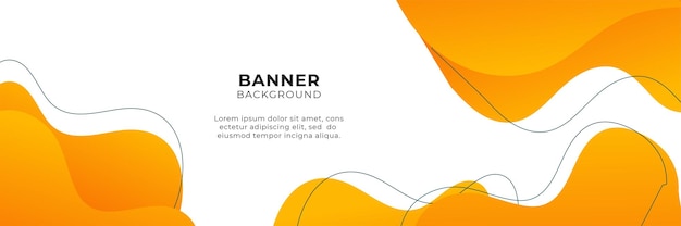 Modern gradient orange and yellow abstract banner background design template