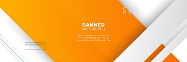 Modern gradient orange and yellow abstract banner background design template