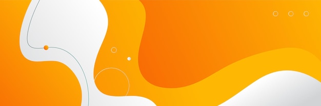 モダンなグラデーションオレンジと黄色の抽象的なバナーの背景デザインテンプレート