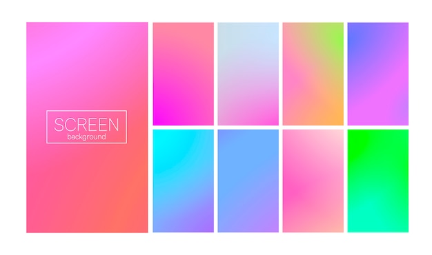 Vector modern gradient set abstract background