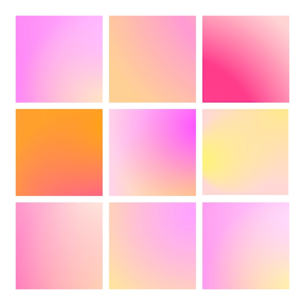 Vector modern gradient set abstract background