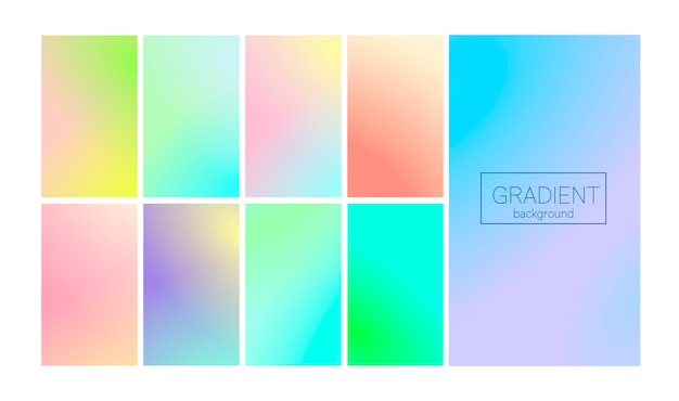 Modern gradient set abstract background