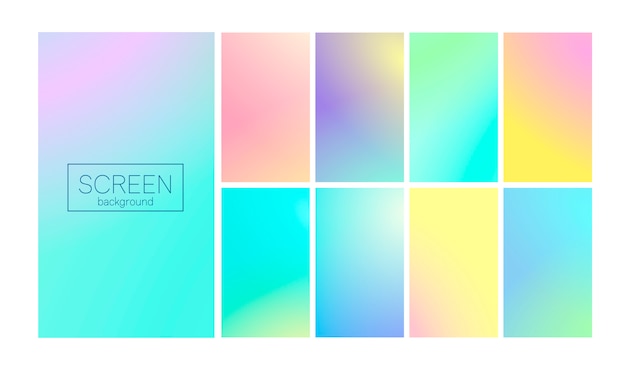 Modern gradient set abstract background