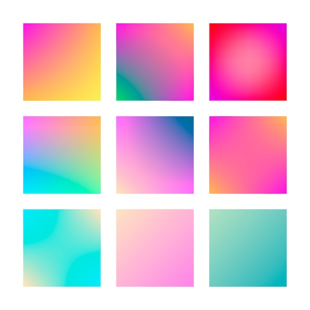 Modern gradient set abstract color