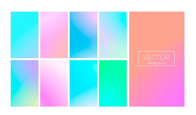 Modern gradient set with vertical abstract