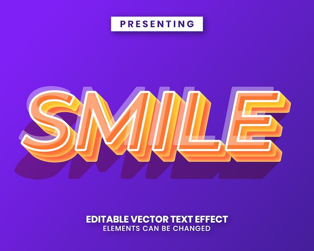 Modern gradient style editable text effect