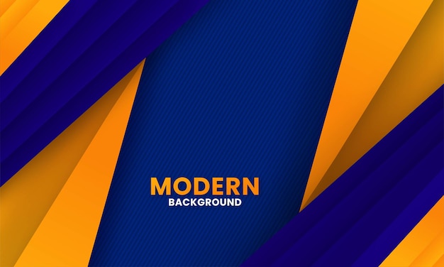 Modern gradient triangle shape background blue and orange color