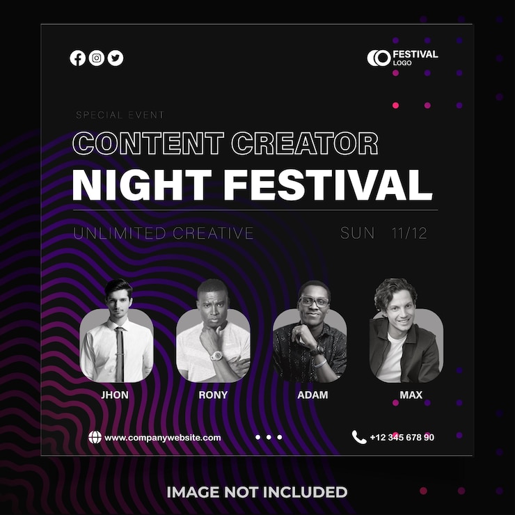 Vector modern gradient webinar social media template design