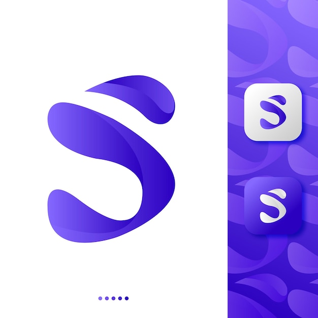 Vector modern gradiëntstijl beginletter s-logo