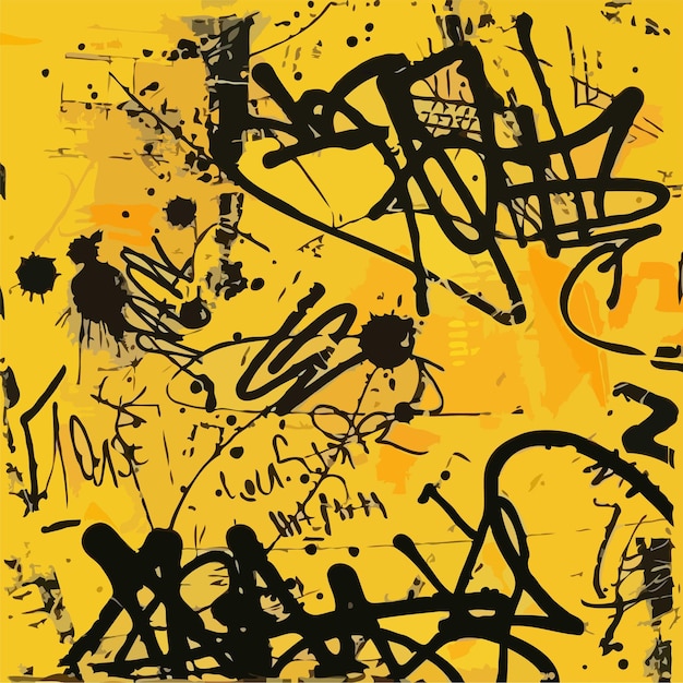 modern graffiti pattern With inscriptions in the style of vandalism