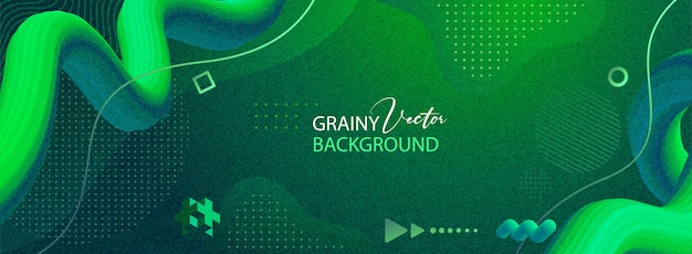 Vector modern grainy green liquid abstract banner vector