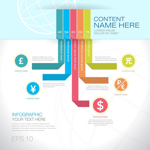 Modern graph design or infographic presentation design