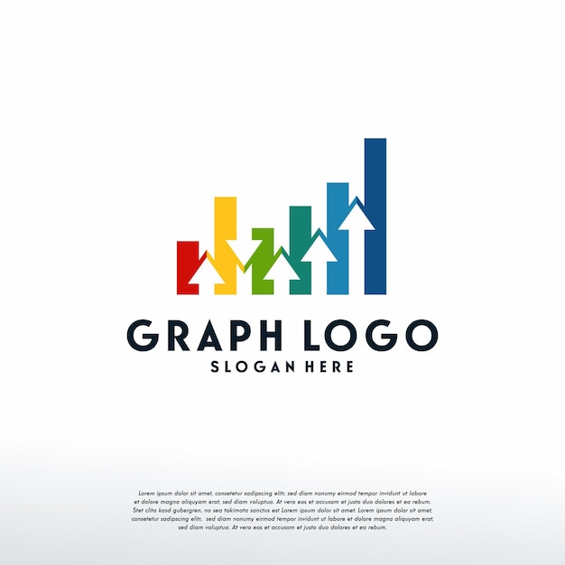 Modern Graph-logo-ontwerpsjabloon, Stats-logopictogram, Logo-symboolpictogram