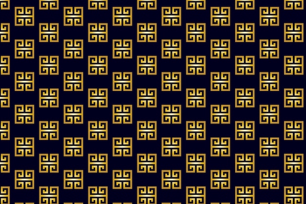 Modern Greek Versace abstract geometric pattern background Free Vector