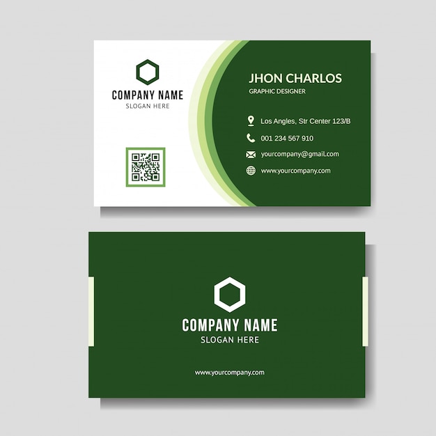 Modern Green business card