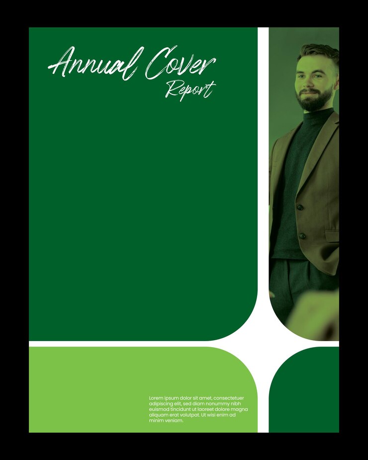 वेक्टर modern green corporate design cover report template