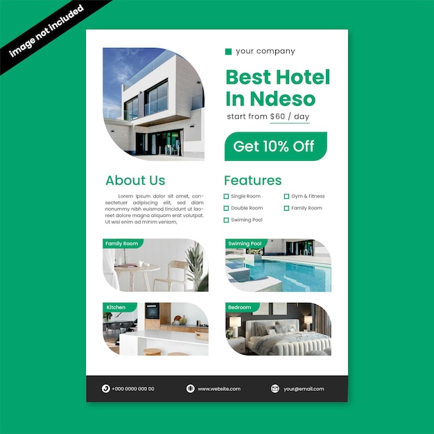 Modern green real estate flyer template real estate marketing poster