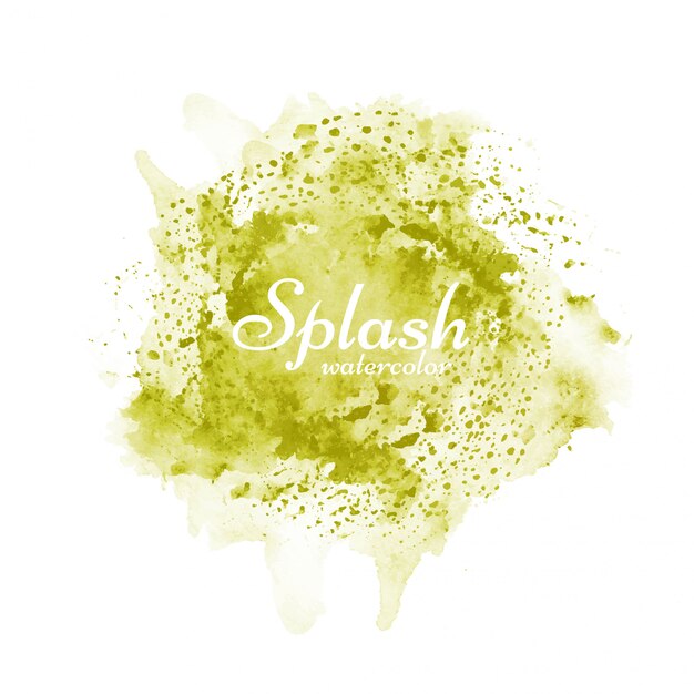 Modern green watercolor splash background vector