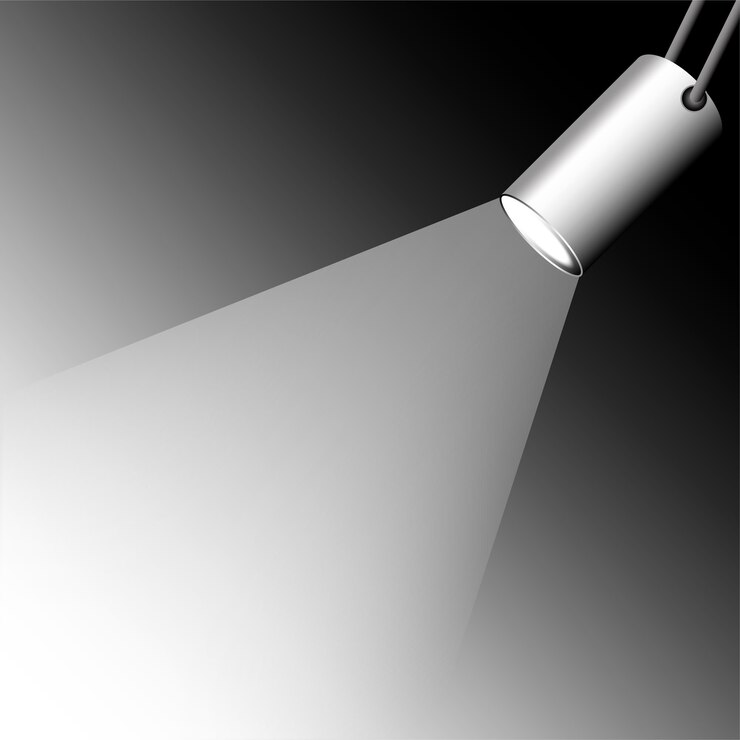 Vector modern grey spotlight. space background. vector illustration. stock image.