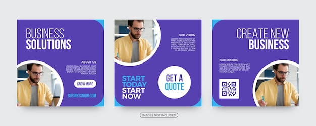 モダングロービジネスソーシャルメディア投稿テンプレート