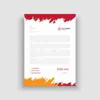 Vector modern grunge ink corporate letterhead