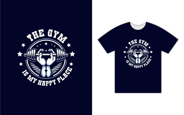 Modern gym t shirt design