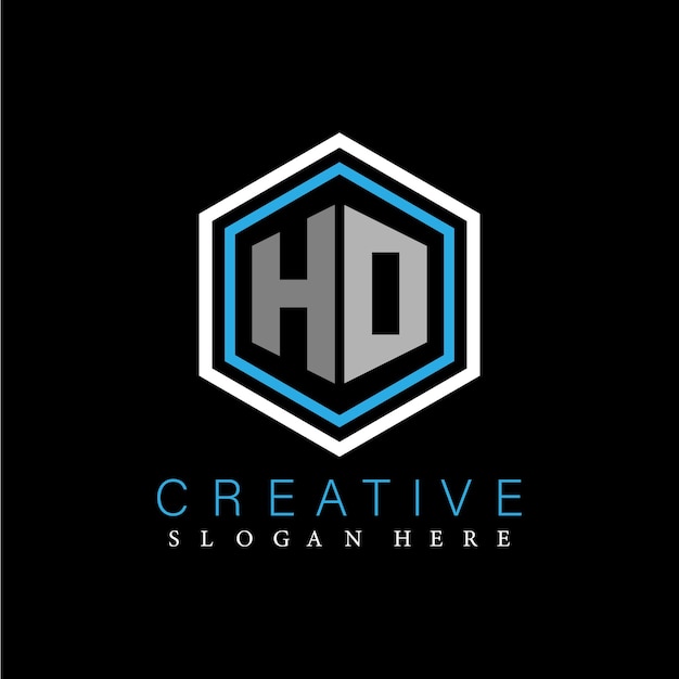 Modern H and D logo design vector graphic