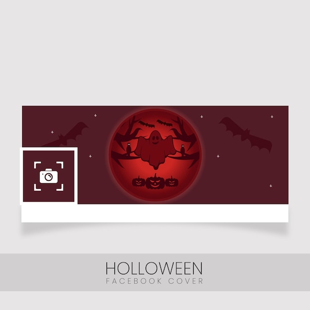 Modern  Halloween landscape timeline face book cover design