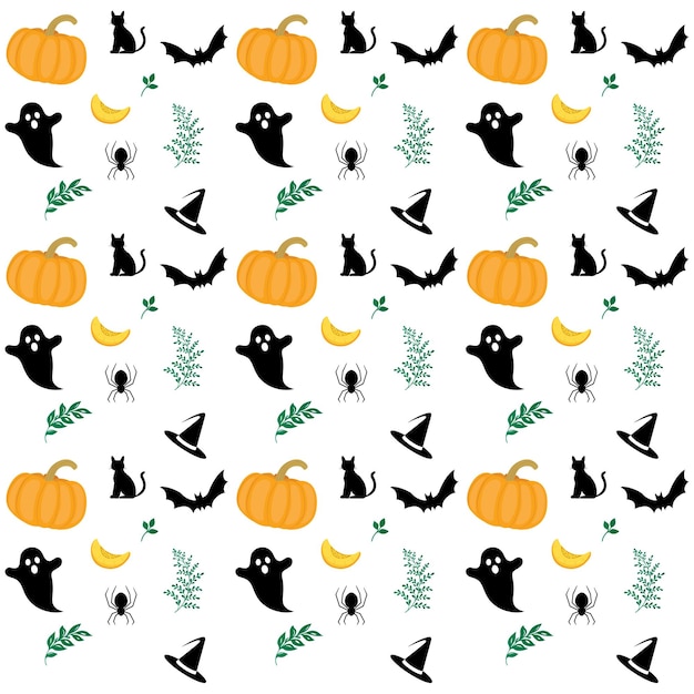 Modern Halloween pattern design vector Scary monster costume pattern design template vector