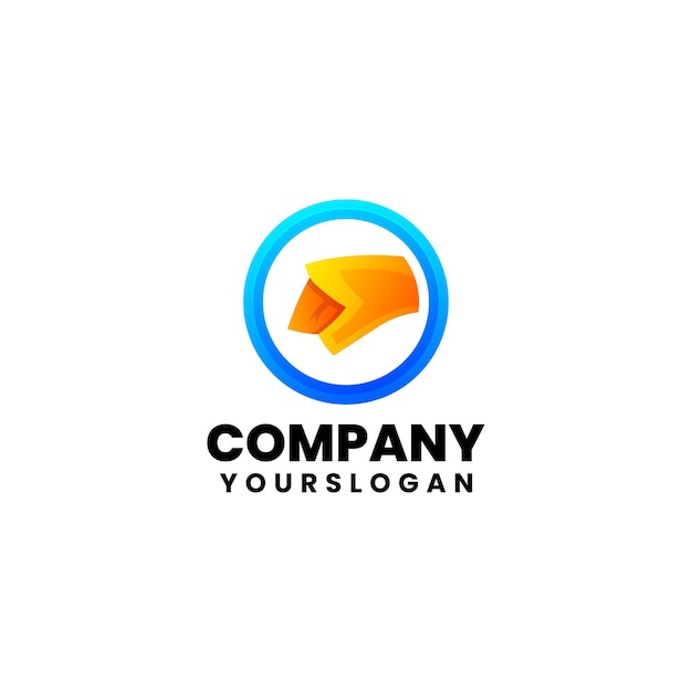 Modern hand colorful logo design