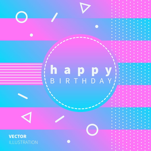 Modern happy birthday background