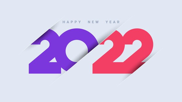 Sfondo moderno felice anno nuovo 2022