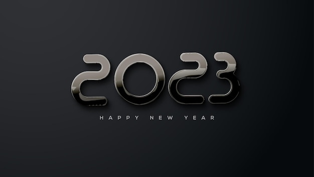 Modern happy new year 2023 with elegant numbers