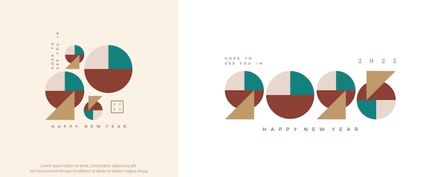 Vector modern happy new year 2025 design premium vector background for posters calendars greetings and new year 2025 celebrations