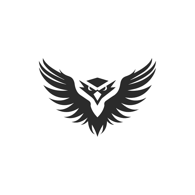 Modern Hawk Logo design concept Falcon Eagle Vector illustration isolated on background