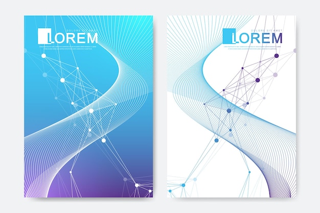 Design moderno del modello di copertina dell'assistenza sanitaria per un report e design di brochure mediche, volantini, volantini per la stampa di presentazioni. illustrazione di vettore di progettazione di scienza del modello di copertura sanitaria.