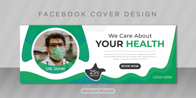 Modern Healthcare Facebook Cover Photo Design or web banner template