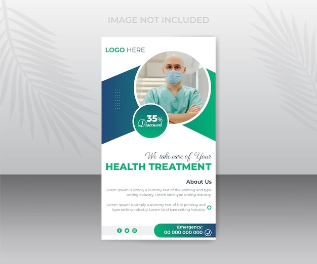 Modern healthcare and medical doctor social media story template design