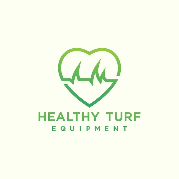 Modern healthy turf logo illustration design