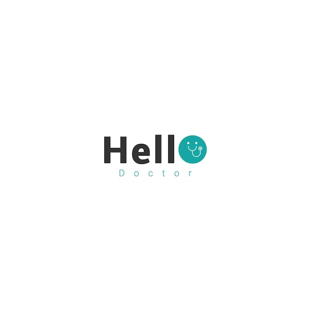 Modern hello doctor logo design