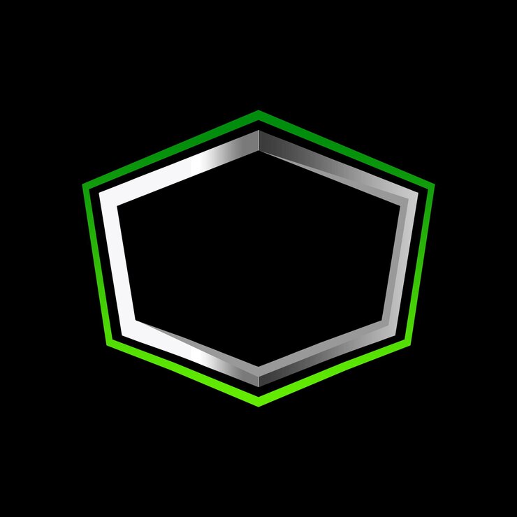 modern hexagon frame for logo design