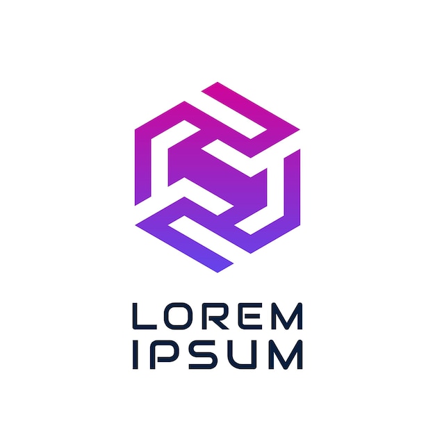 Modello di design del logo della lettera s esagonale moderna