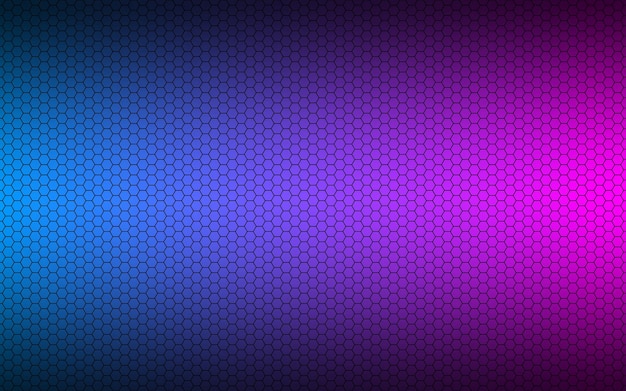 Modern high resolution blue and pink geometric background with polygonal grid Abstract black metallic hexagonal pattern Simple vector illustration