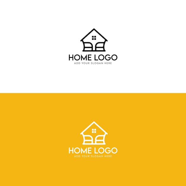 モダンな家のロゴのデザインテンプレート