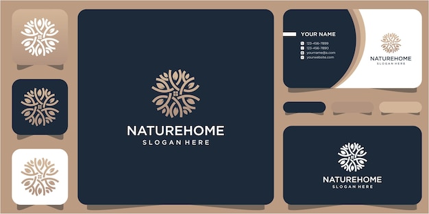 Modern home logo and nature