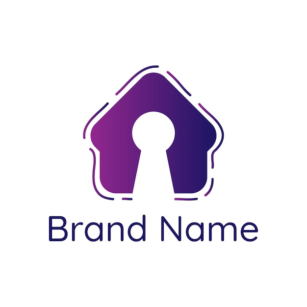 modern home privacy logo ontwerp